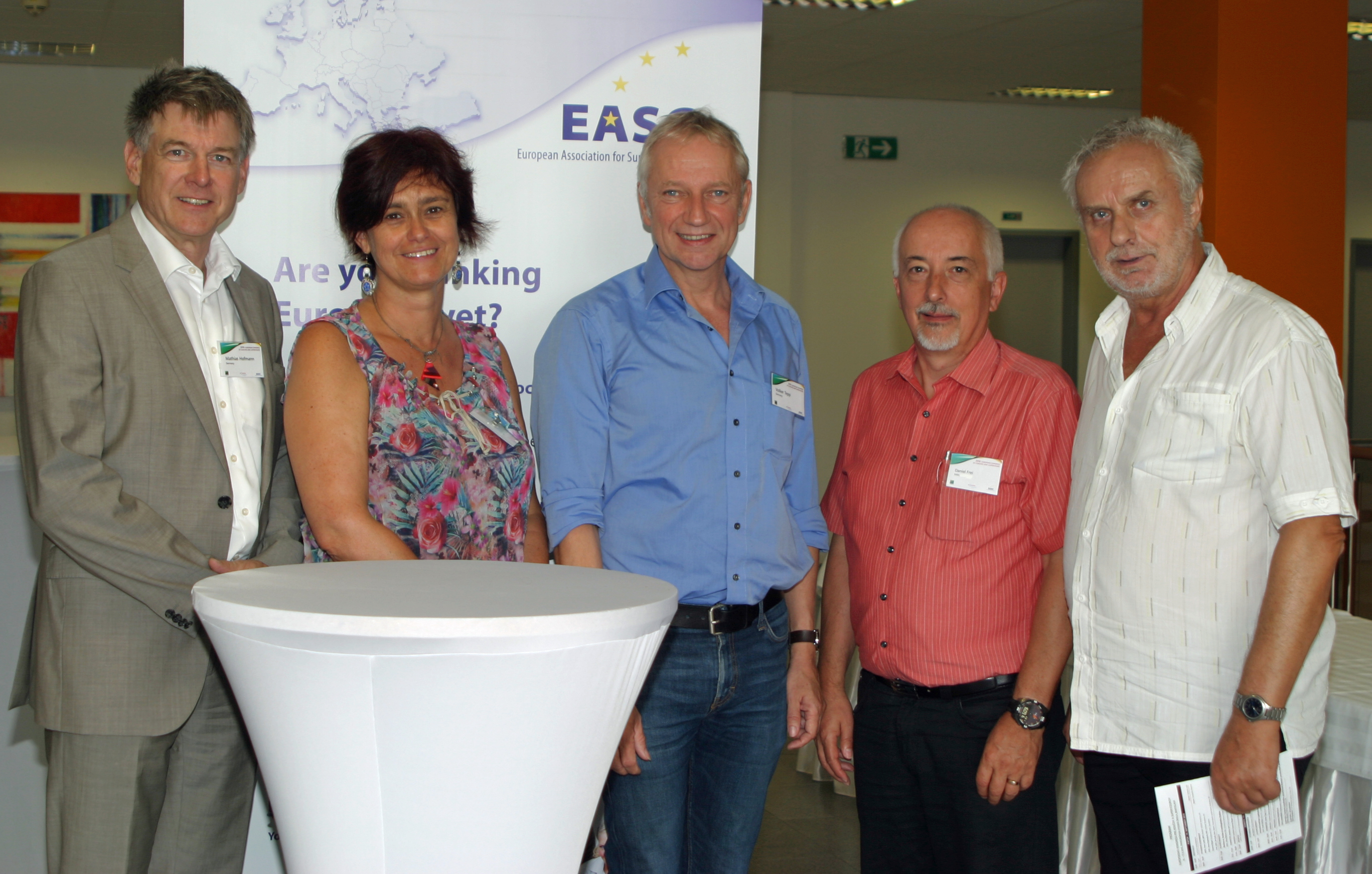 EASC-Vorstand: Mathias Hofmann, Susanne Rieger, Volker Tepp, Daniel Frei, Jan Koznar (v.l.n.r.)